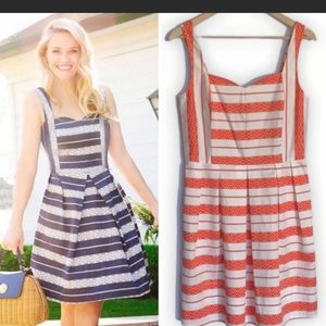 COPY - Draper James Lacey Stripe Sweetheart Dress